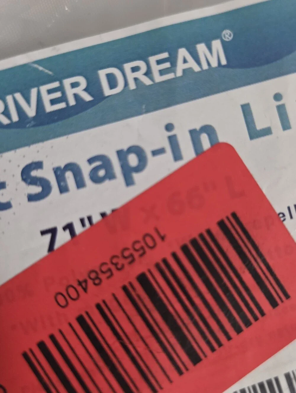 River Dream Snap in Fabric Liner for Shower Curtain 71